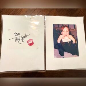 Traci Lords Autographed Photo and Lip Print Card 💋